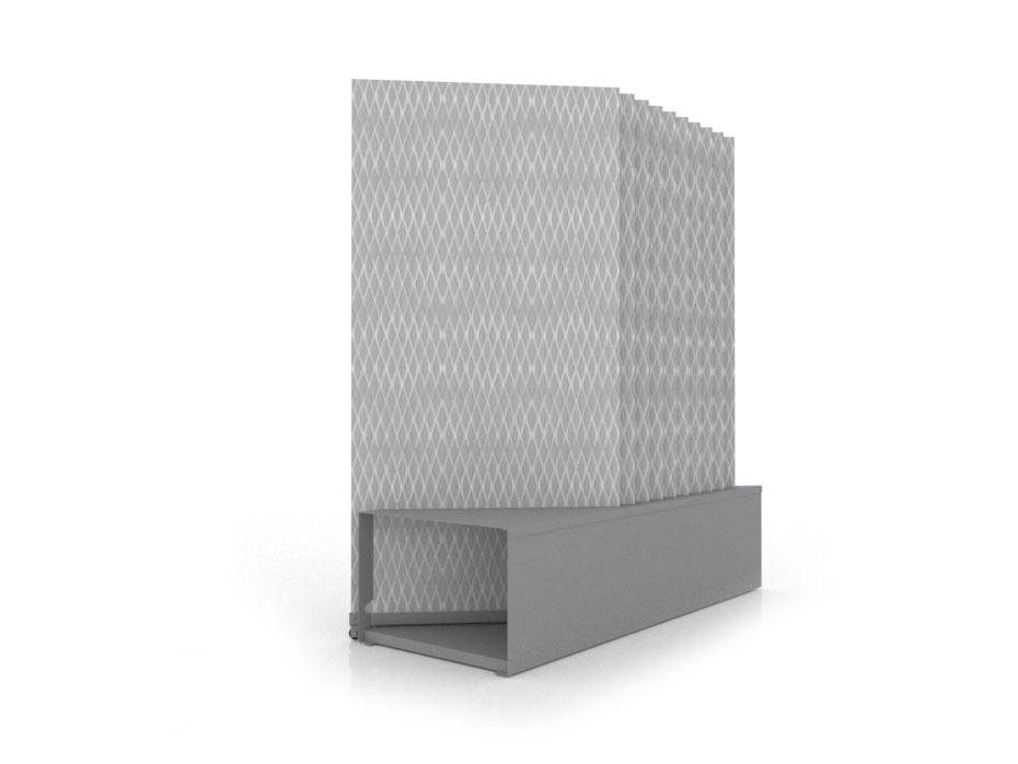Expositor de azulejos Chicago V45 10P dx 160x80 plata trasera