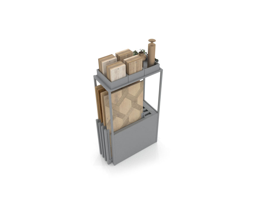 Expositor para suelos vinílicos Colorado Woodlook plata aerea