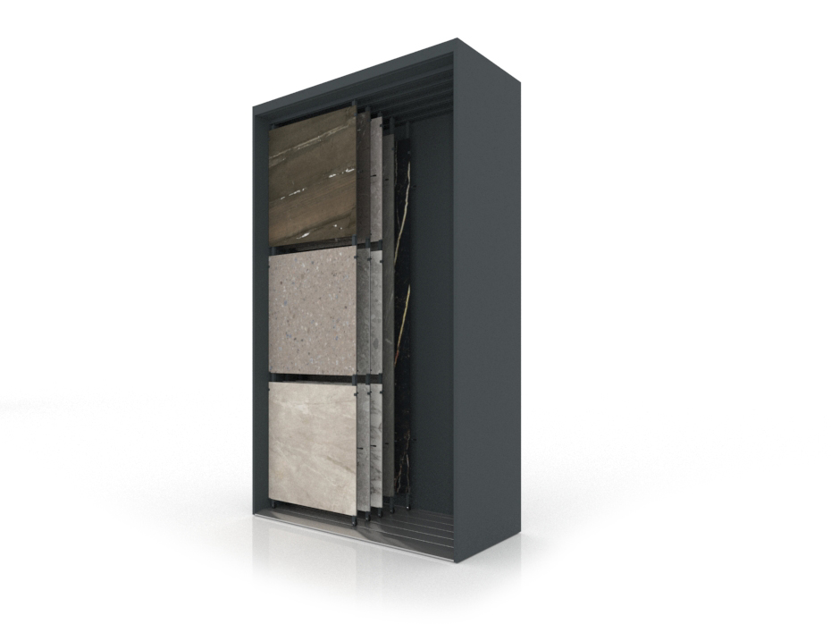 Expositor de azulejos multiformato Composition 117 5 antracita sx