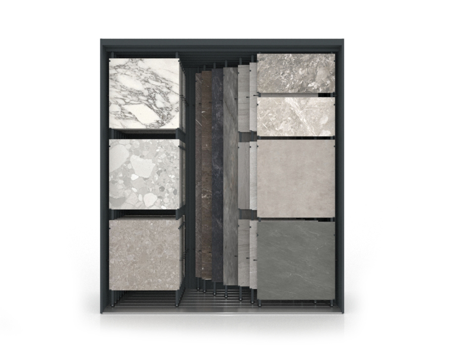 Expositor para azulejos Composition 118 7 antracita frontal