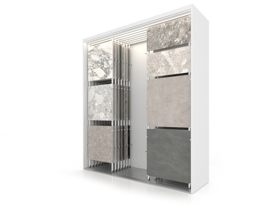 Expositor para azulejos Composition 118 7 luz blanco sx