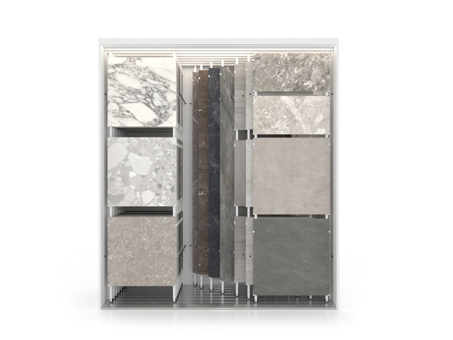Expositor para azulejos Composition 118 7 luz blanco sx