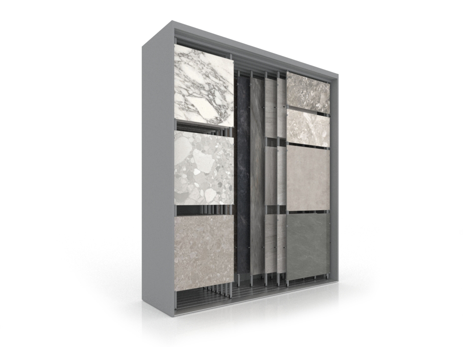 Expositor para azulejos Composition 118 7 plata lateral
