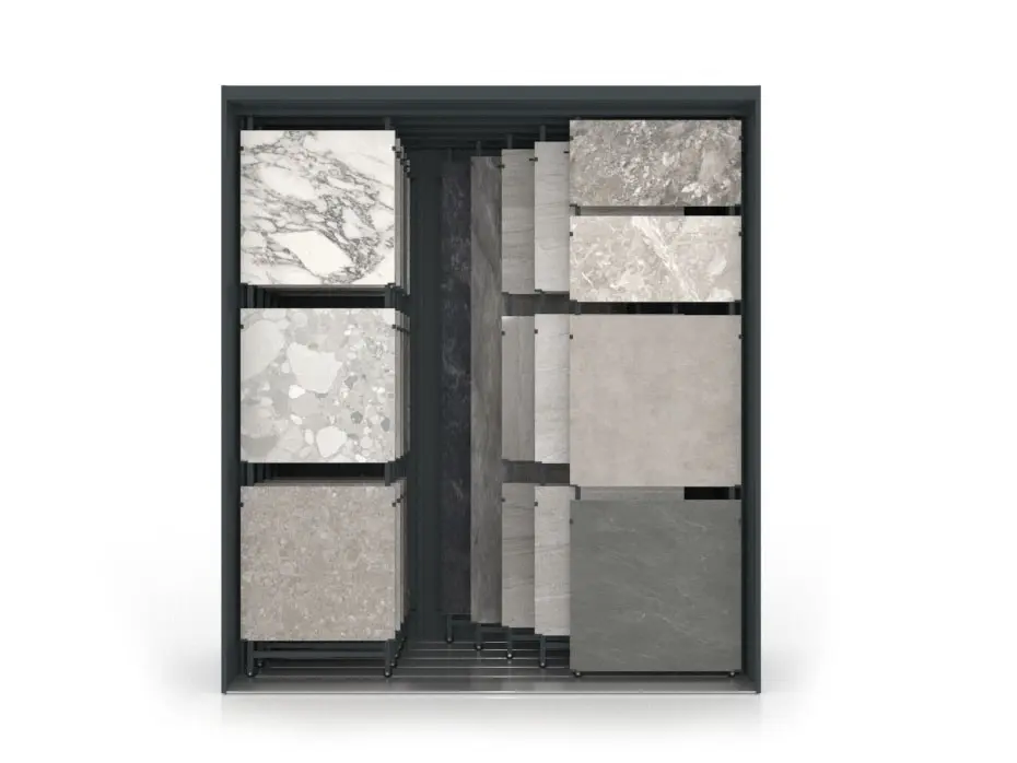 Expositor para azulejos Composition 118 antracita frontal