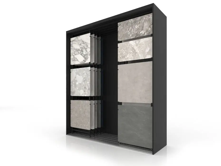 Expositor para azulejos Composition 118 negro cerrado