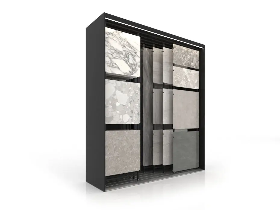 Expositor para azulejos Composition 118 5 luz negro sx