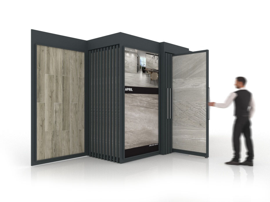 Mueble expositor Composition 138 Antracita