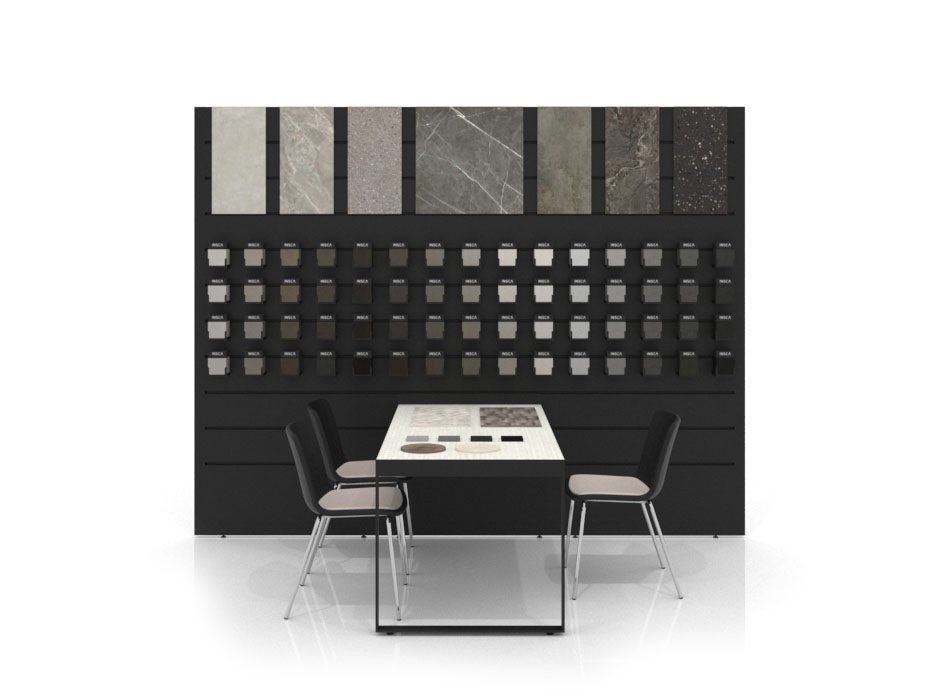 Expositores para azulejos pared Composición 146 negro frontal
