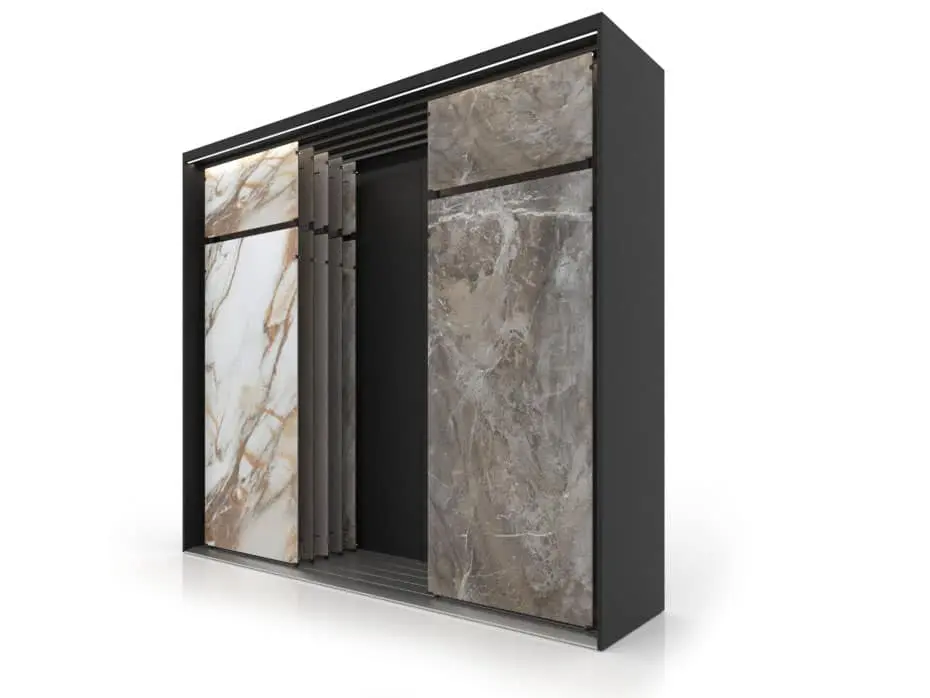 Expositor de azulejos multiformato Composición 149 5 luz negro sx