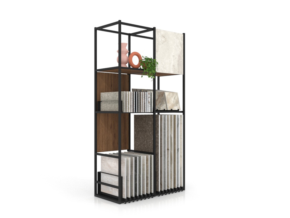 Ceramoteca Composición 155 madera old oak negro lateral