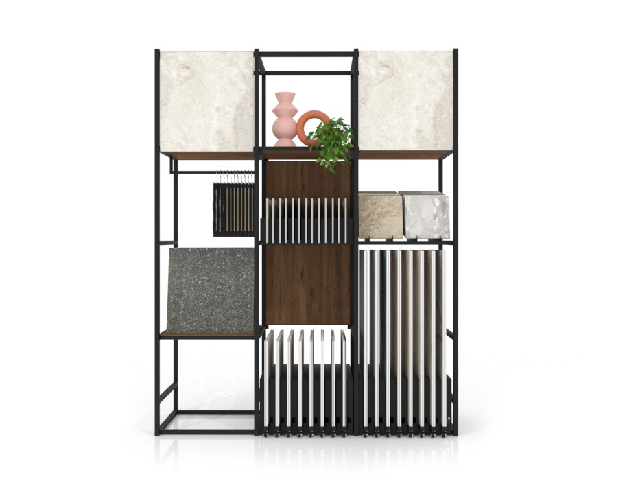 Ceramoteca Composición 156 madera old oak negro frontal