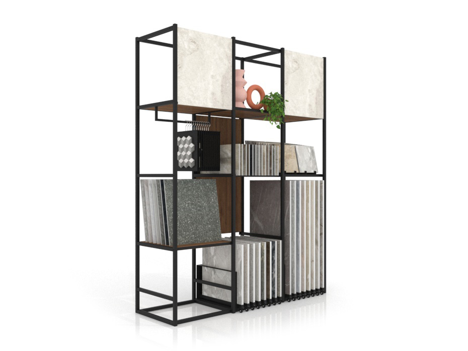 Ceramoteca Composición 156 madera old oak negro lateral