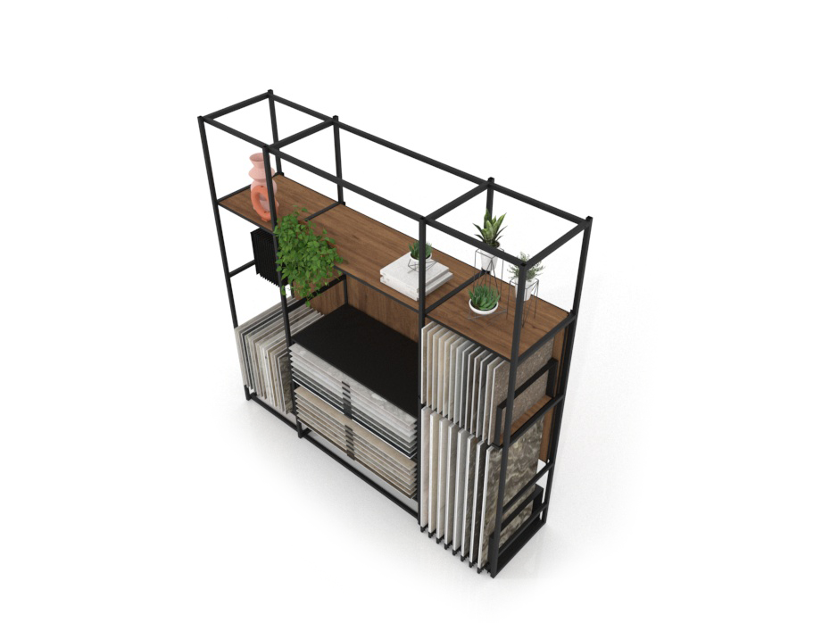 Ceramoteca Composición 157 madera old oak negro aerea