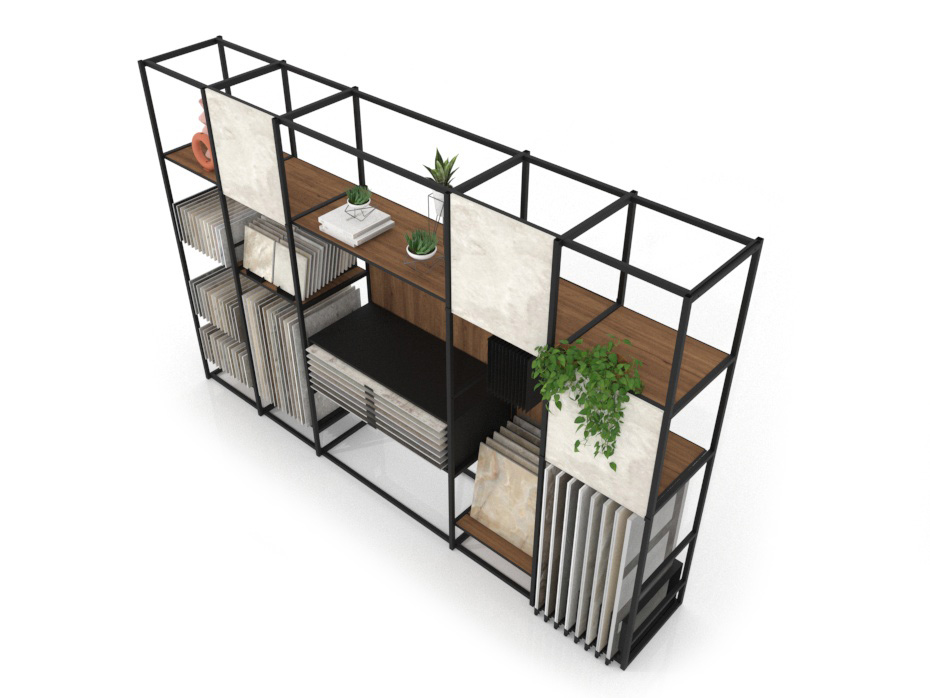 Ceramoteca Composición 159 madera old oak negro aerea