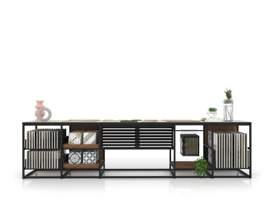 Ceramoteca Composición 194 madera old oak negro frontal