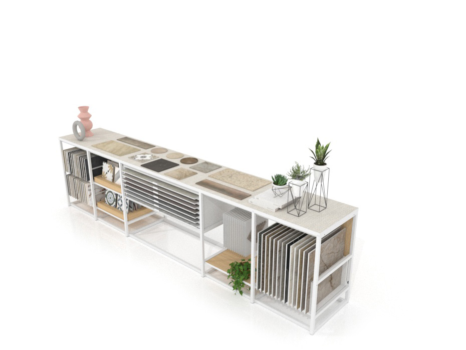 Ceramoteca Composición 194 madera vicenza blanco aerea