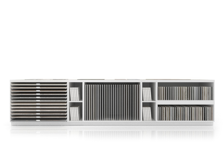 Composición 208 mesa técnica para azulejos frontal blanco