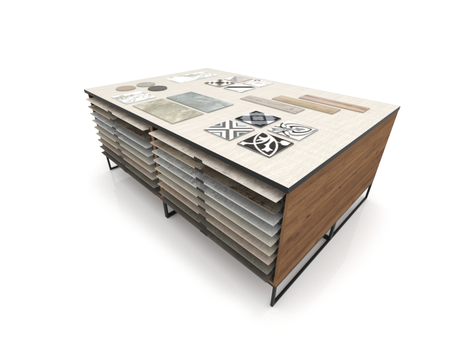 banco técnico para exponer azulejos compo 219 negro aerea