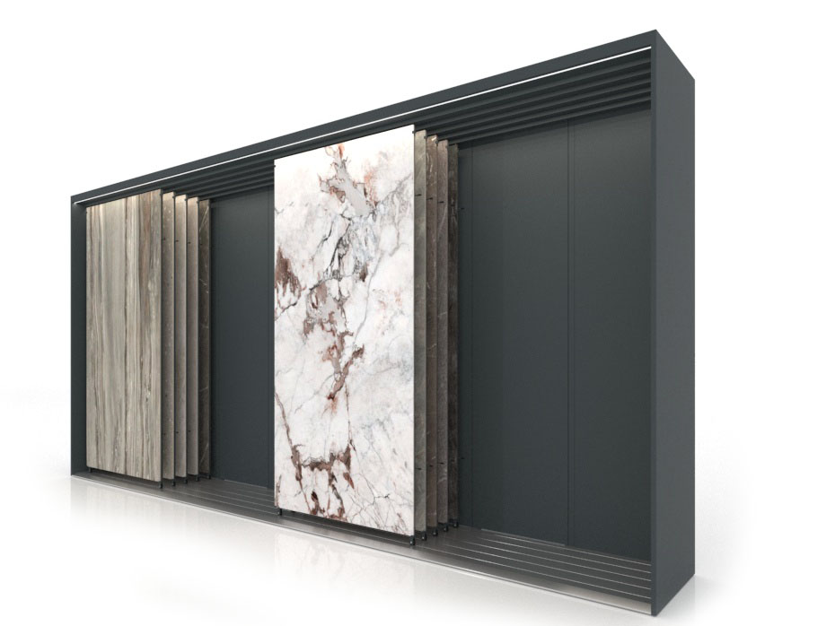 Expositor multiformato para azulejos Composición 221 5 luz antracita sx