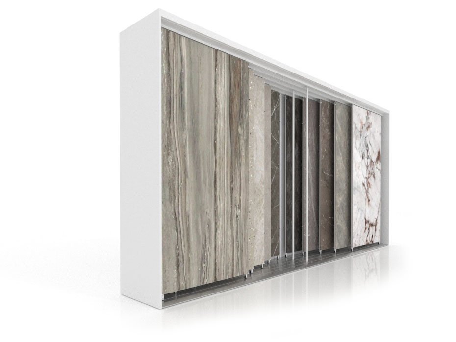 Expositor multiformato para azulejos Composición 221 5 blanco lateral 