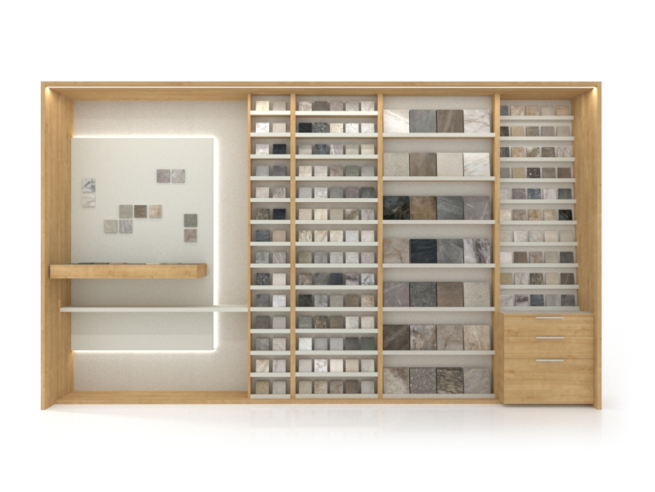 Ceramoteca modular Composición 230 madera frontal