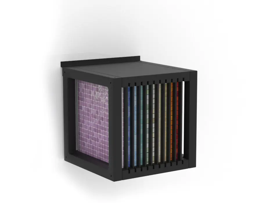 Accesorio expositor de azulejos Cubo Mosaico negro