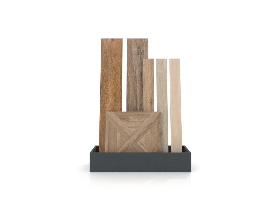Expositor para madera Cuna Woodlook antracita frontal