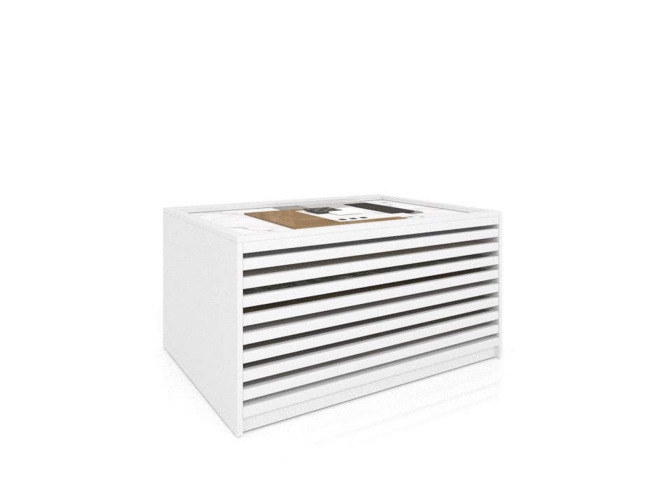 Expositor cerámico tipo cajonera Danubio panel blanco cerrado