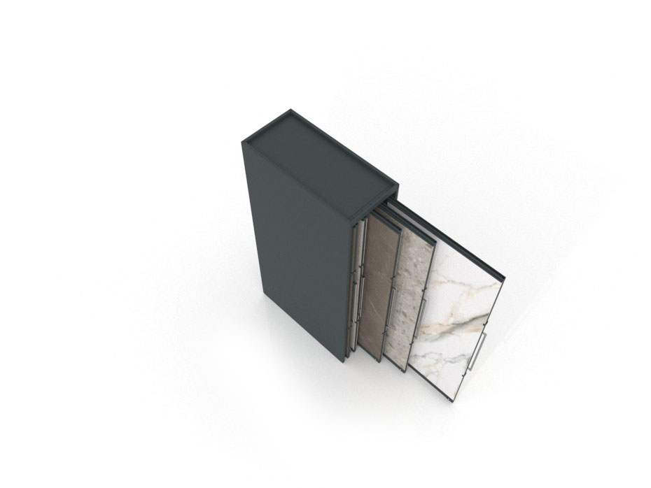 Expositor corredero para azulejos de gran formato Denver 2400/10 Antracita