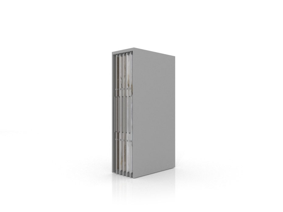 Expositor corredero para azulejos de gran formato Denver 2400/10 Plata