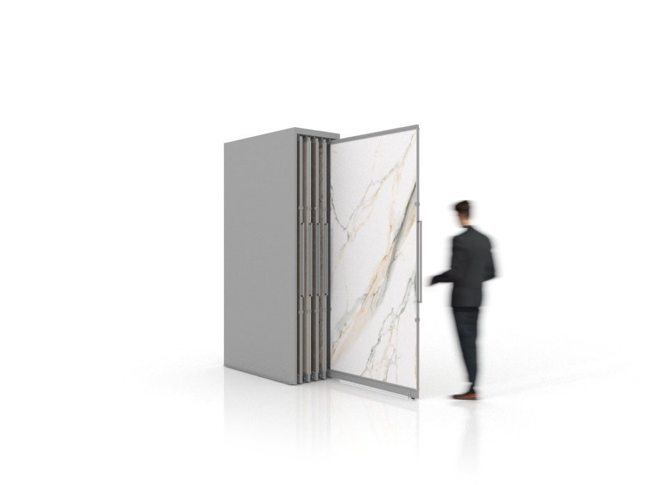 Expositor corredero para azulejos de gran formato Denver 2400/10 Plata