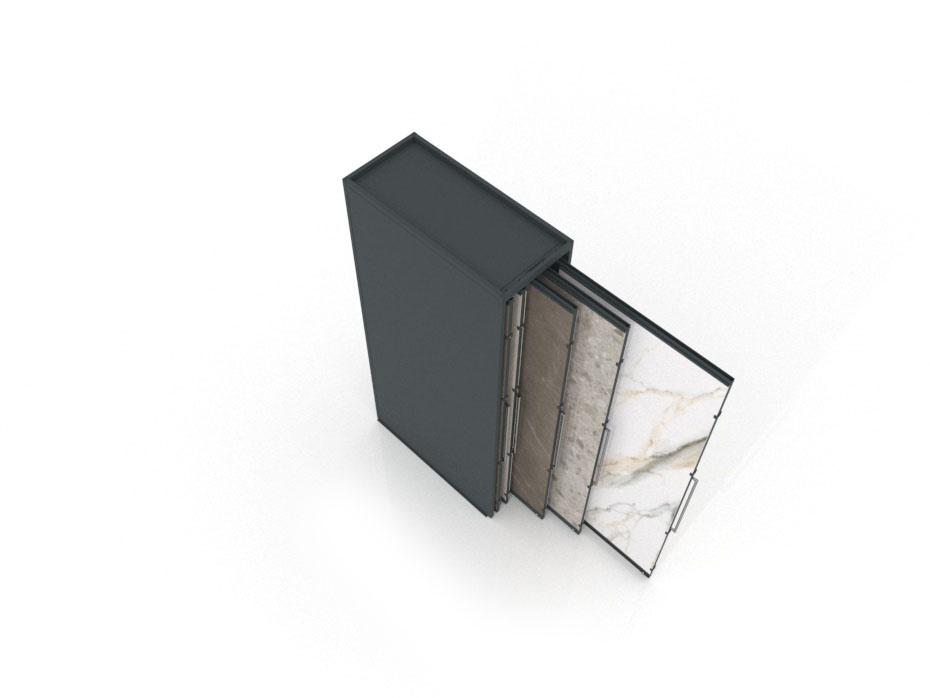 Expositor corredero para azulejos de gran formato Denver 2600/10 Antracita