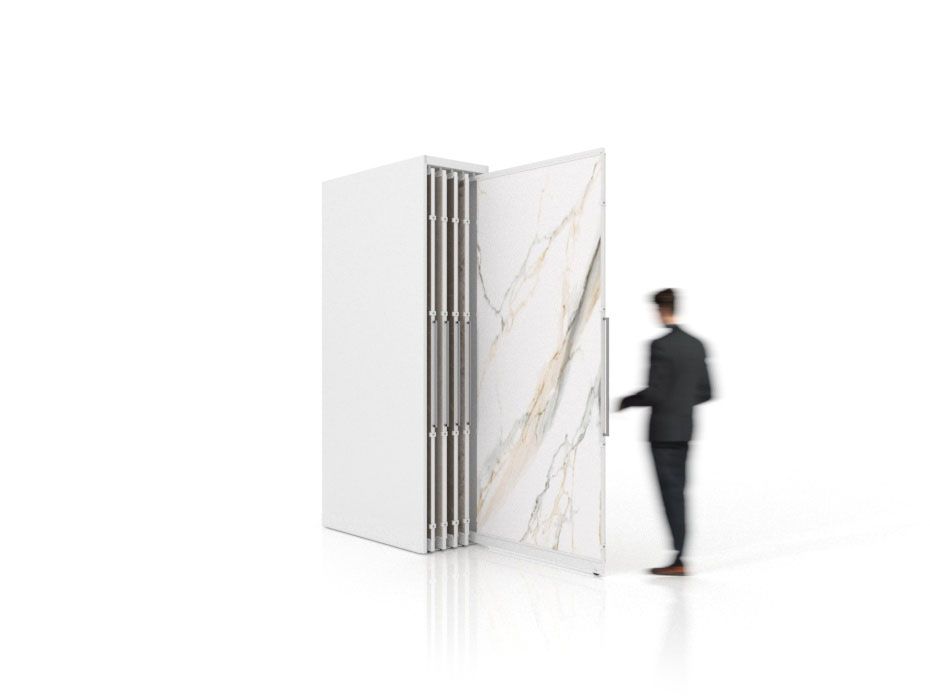 Expositor corredero para azulejos de gran formato Denver 2600/10 Blanco