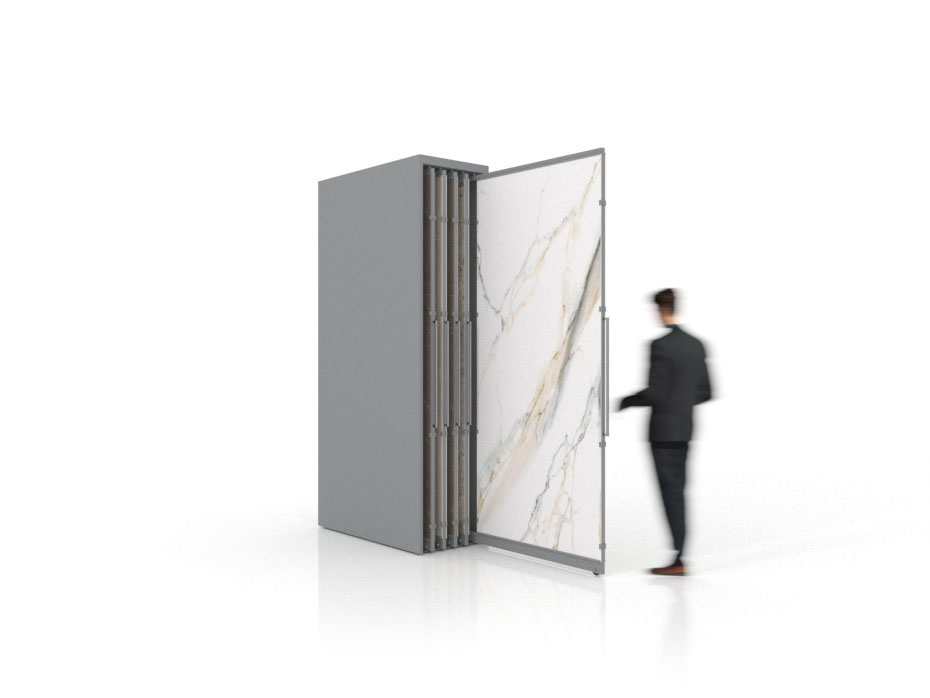 Expositor corredero para azulejos de gran formato Denver 2600/10 Plata