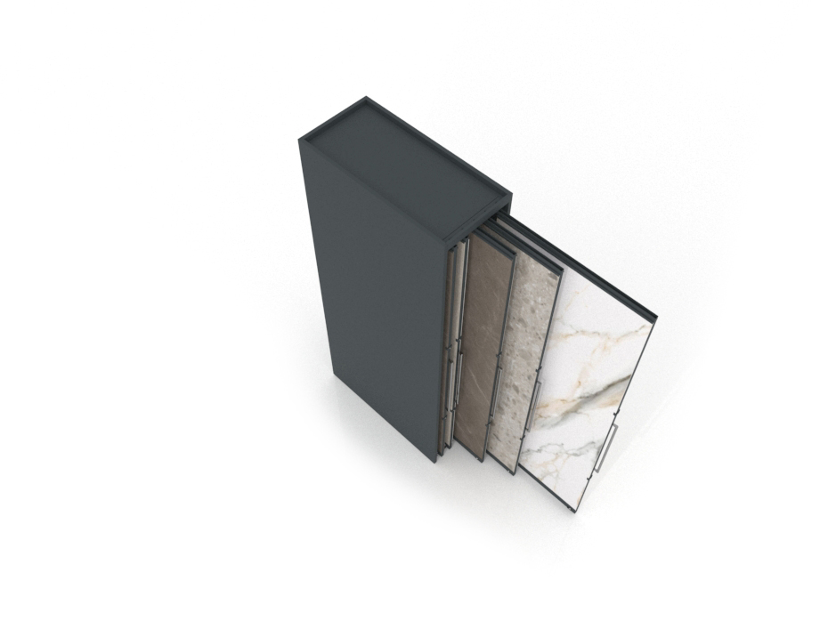 Expositor corredero para azulejos de gran formato Denver 2800/10 Antracita