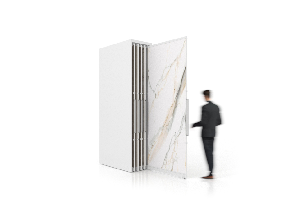 Expositor corredero para azulejos de gran formato Denver 2800/10 Blanco