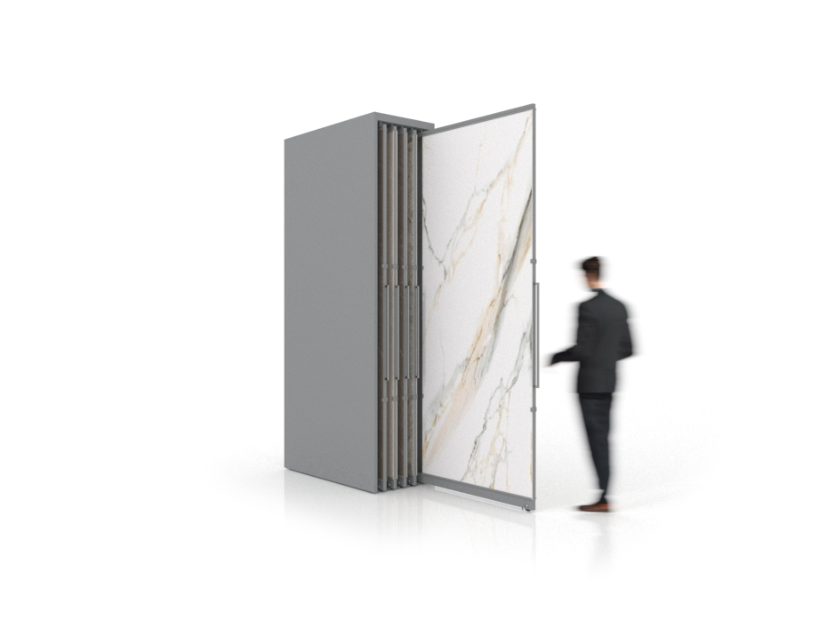Expositor corredero para azulejos de gran formato Denver 2800/10 Plata
