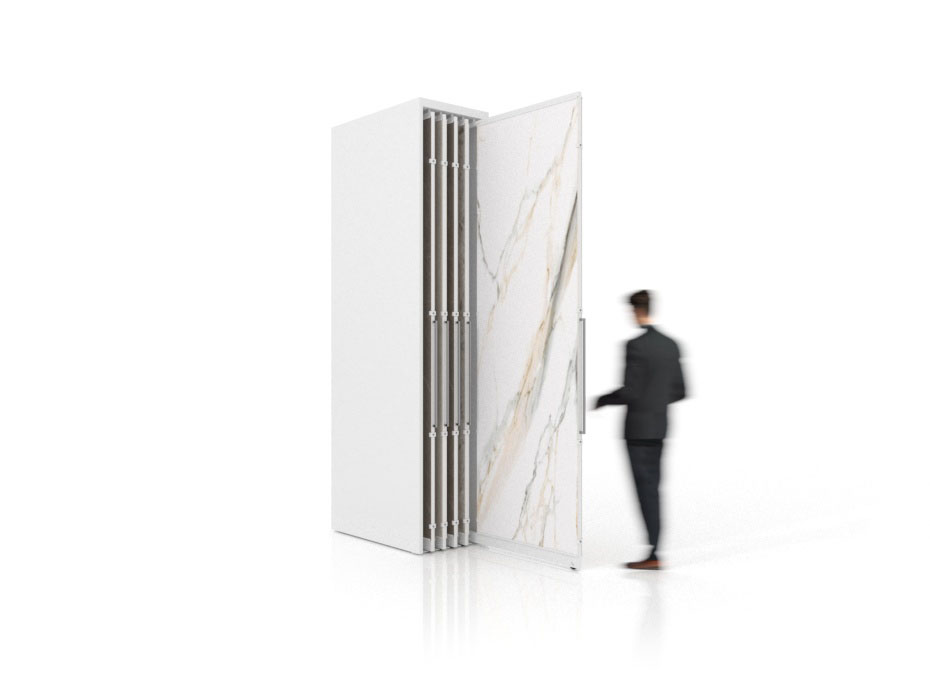 Expositor corredero para azulejos de gran formato Denver 3000/10 Blanco