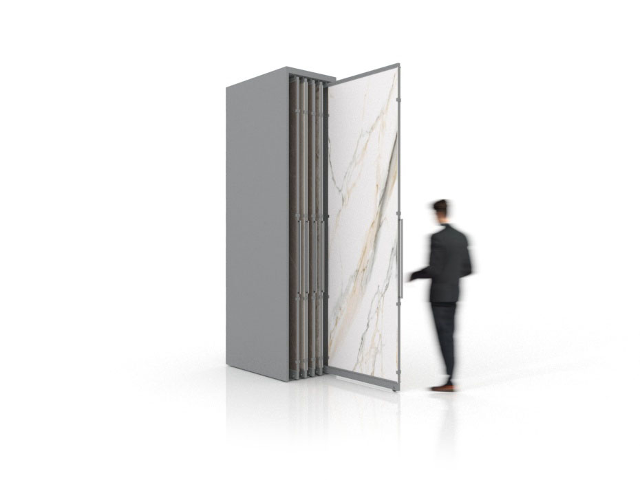 Expositor corredero para azulejos de gran formato Denver 3000/10 Plata