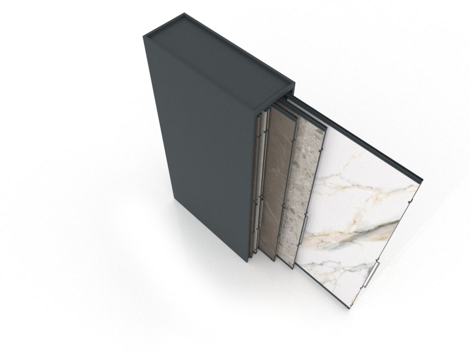 Expositor corredero para azulejos de gran formato Denver 3200/10 Antracita
