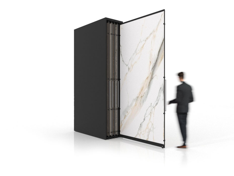 Expositor corredero para azulejos de gran formato Denver 3200/10 Negro