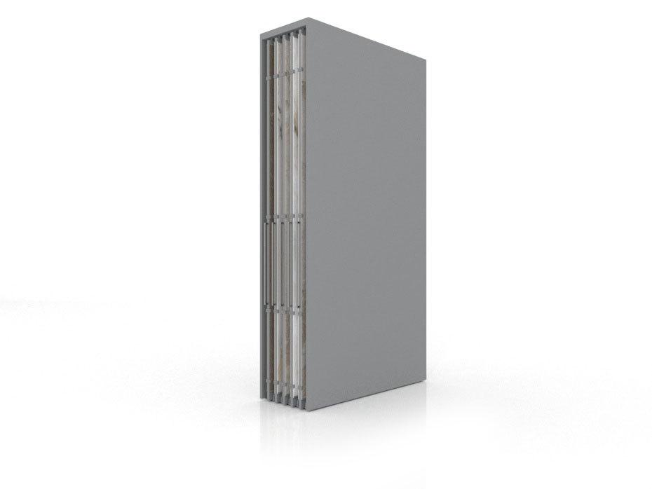 Expositor corredero para azulejos de gran formato Denver 3200/10 Plata