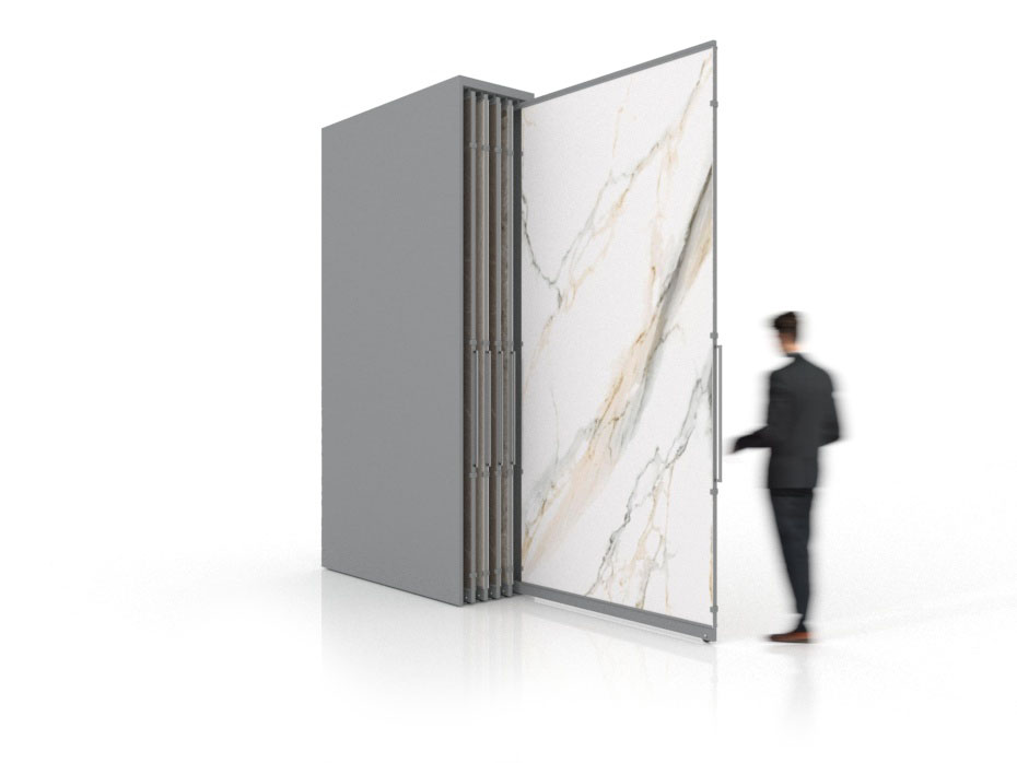 Expositor corredero para azulejos de gran formato Denver 3200/10 Plata