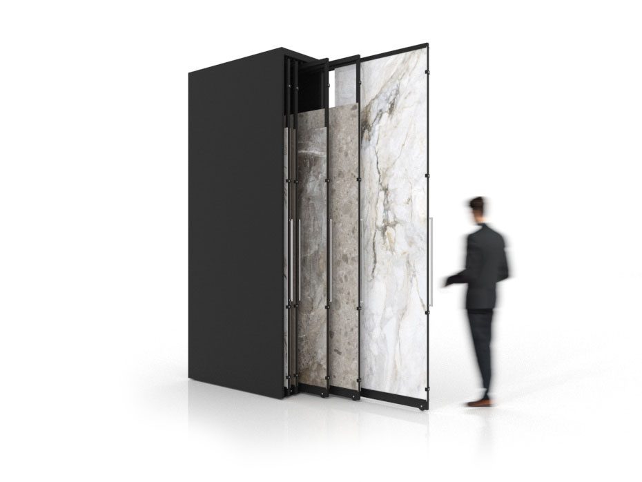 Expositor de azulejos multiformato Denver Polivalente negro 10 paneles