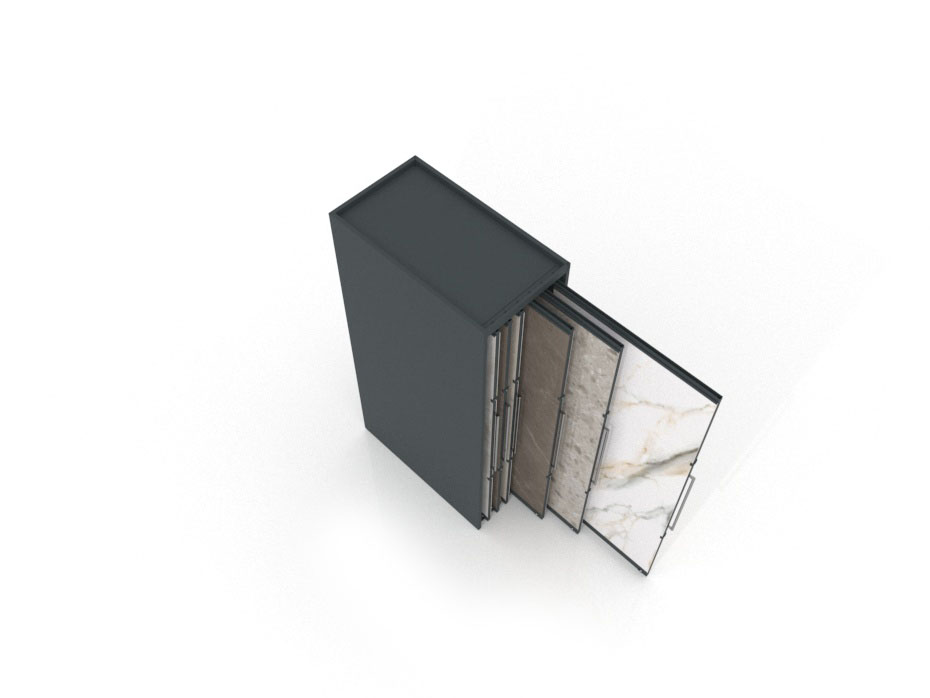 Expositor corredero para azulejos de gran formato Denver 2400/12 Antracita