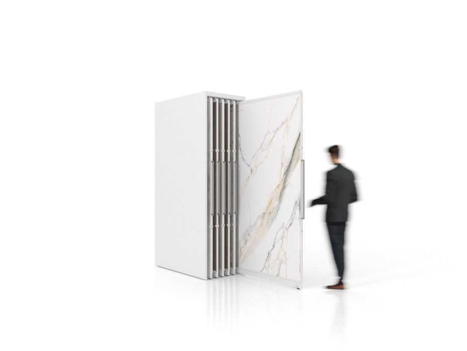 Expositor corredero para azulejos de gran formato Denver 2400/12 Blanco