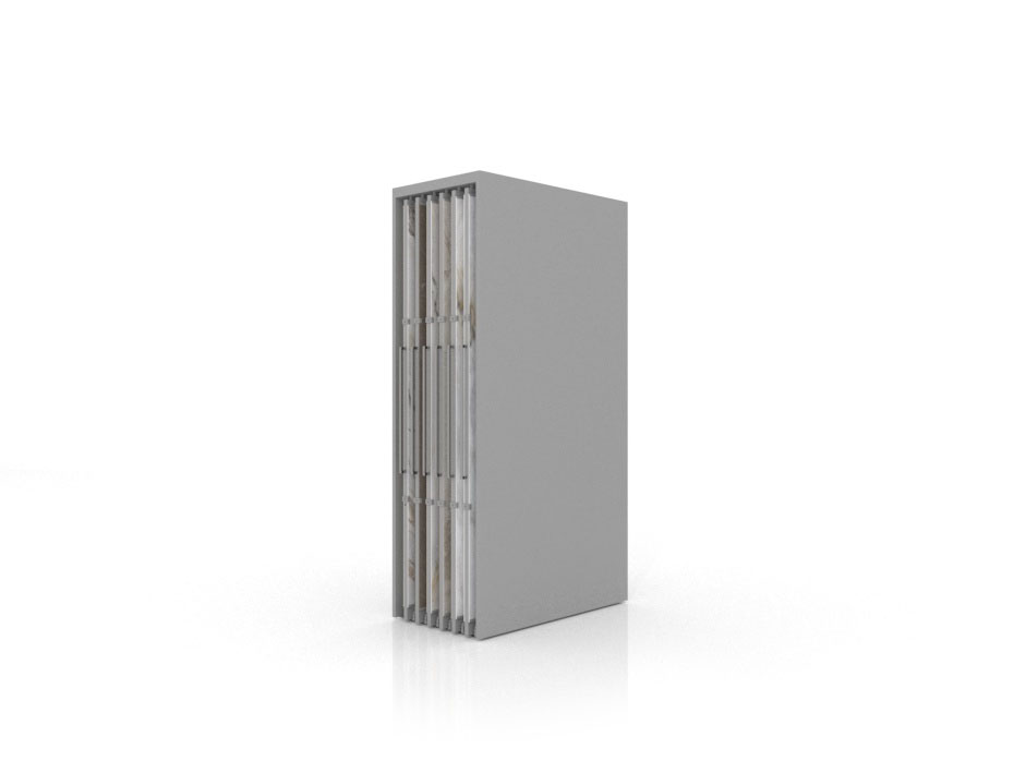 Expositor corredero para azulejos de gran formato Denver 2400/12 Plata