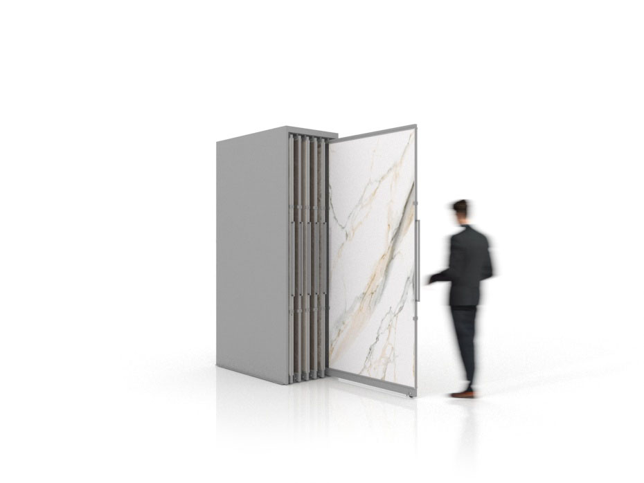 Expositor corredero para azulejos de gran formato Denver 2400/12 Plata