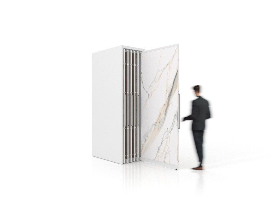 Expositor corredero para azulejos de gran formato Denver 2600/12 Blanco