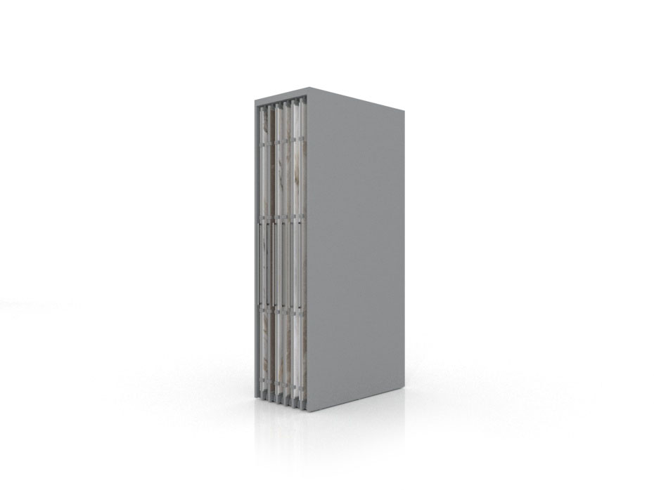 Expositor corredero para azulejos de gran formato Denver 2600/12 Plata